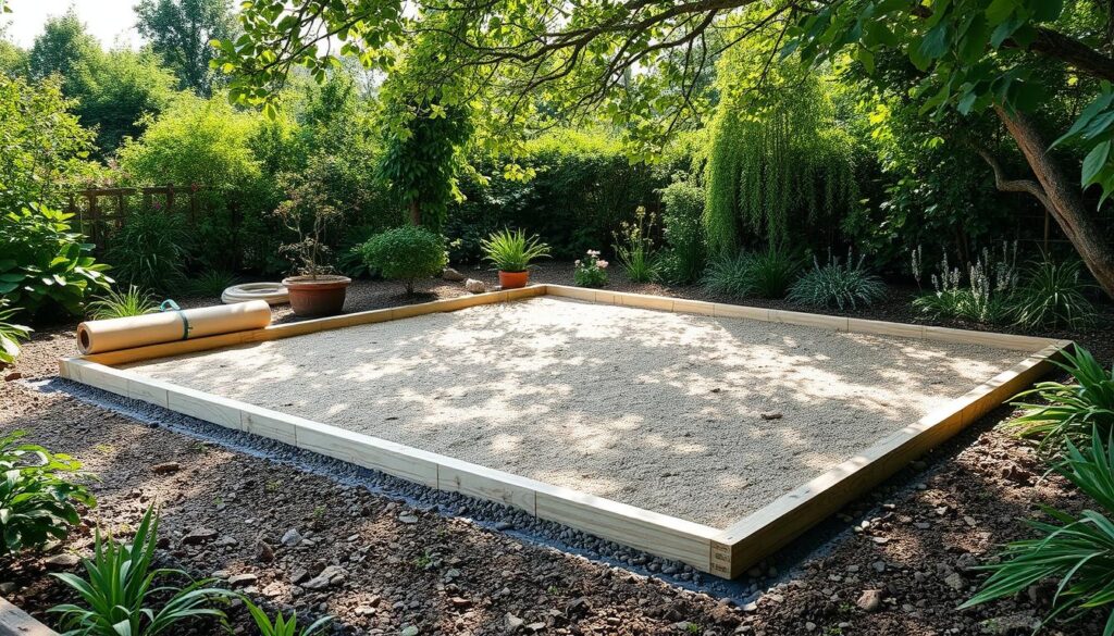 Gartenhaus Bodenvorbereitung