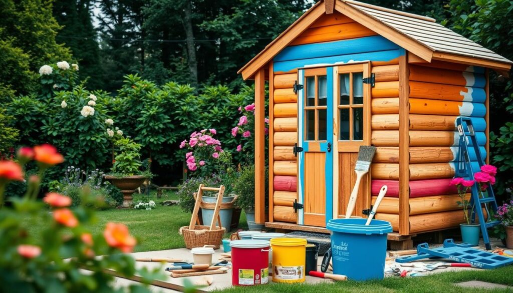 Professionelle Anstrichtechniken Gartenhaus