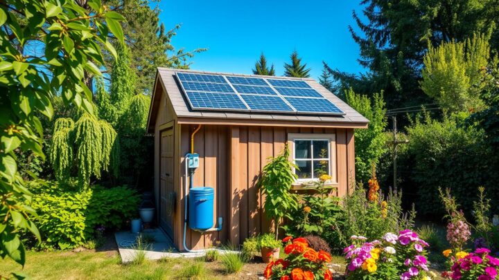 Strom- und Wasserversorgung für die Gartenhütte